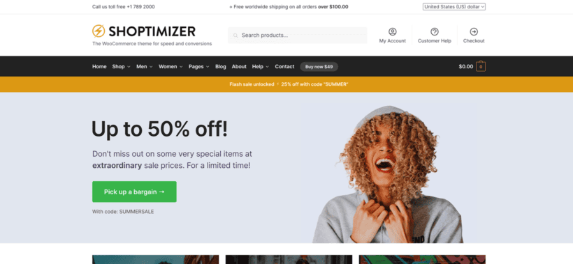 Shoptimizer fastest WooCommerce theme