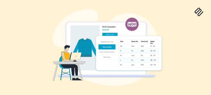 Product size chart in WooCommerce