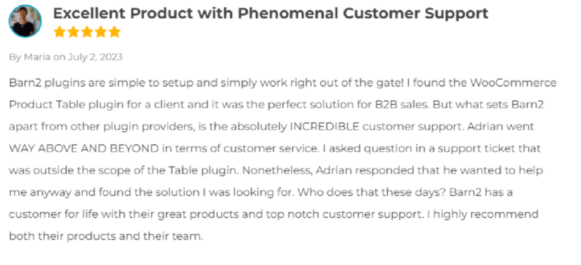 Best WooCommerce Product Table plugin - Barn2 Plugins review 2