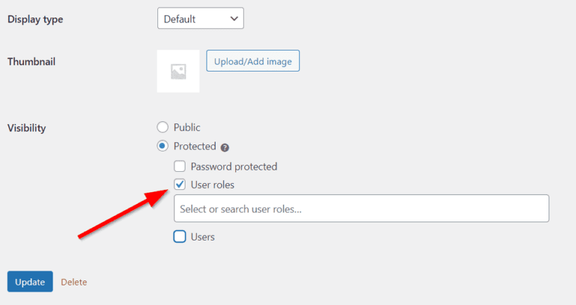 add user roles to woocommerce protected categories