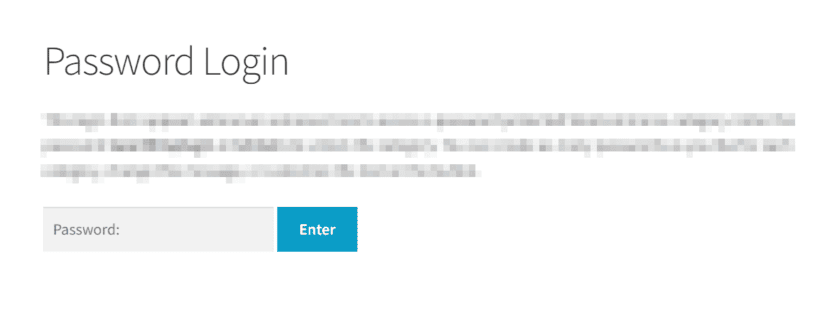 woocommerce password protected product login page