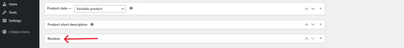 WooCommerce Product Data - Product Reviews