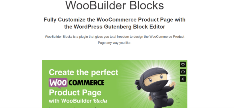 WooCommerce product page customization plugin - WooBuilder Blocks