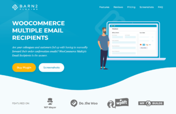 WooCommerce Multiple Email Recipients sales page screenshot