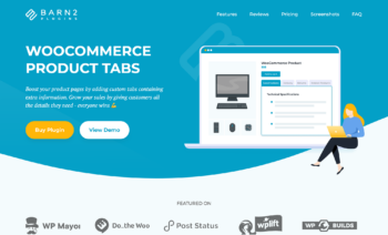 WooCommerce Product Tabs sales page screenshot