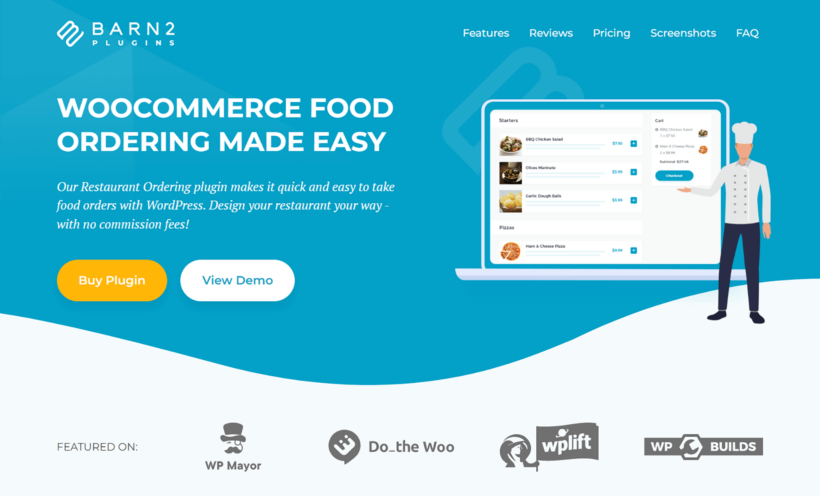 WooCommerce Restaurant Ordering sales page screenshot