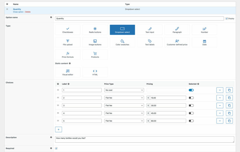 WooCommerce quantity dropdown plugin