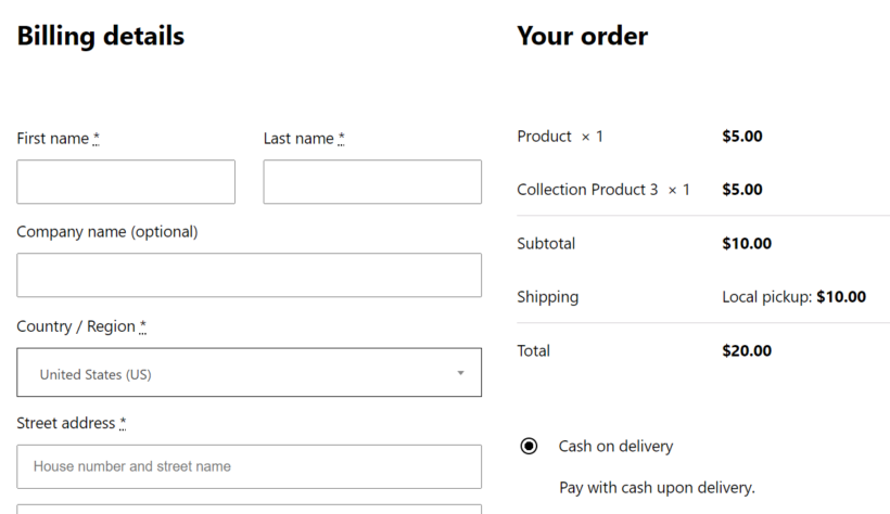 woocommerce cod fee front end