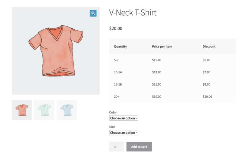 WooCommerce tiered pricing table plugin