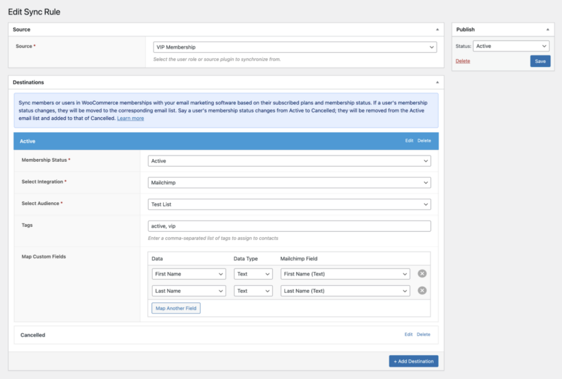 Sync WooCommerce Memberships with email and CRM