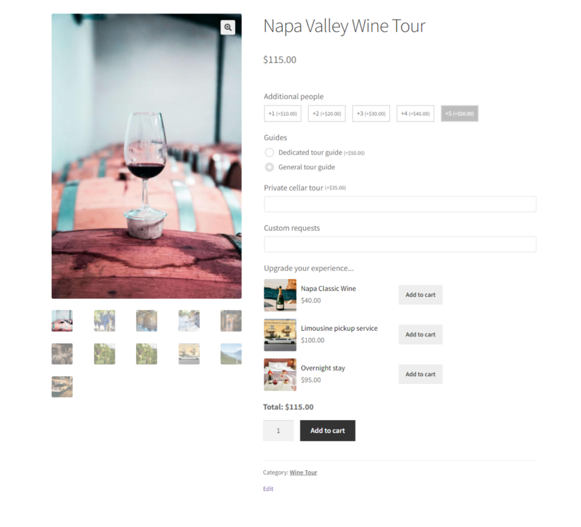 woocommerce tour booking 1 (WooCommerce Product Options)