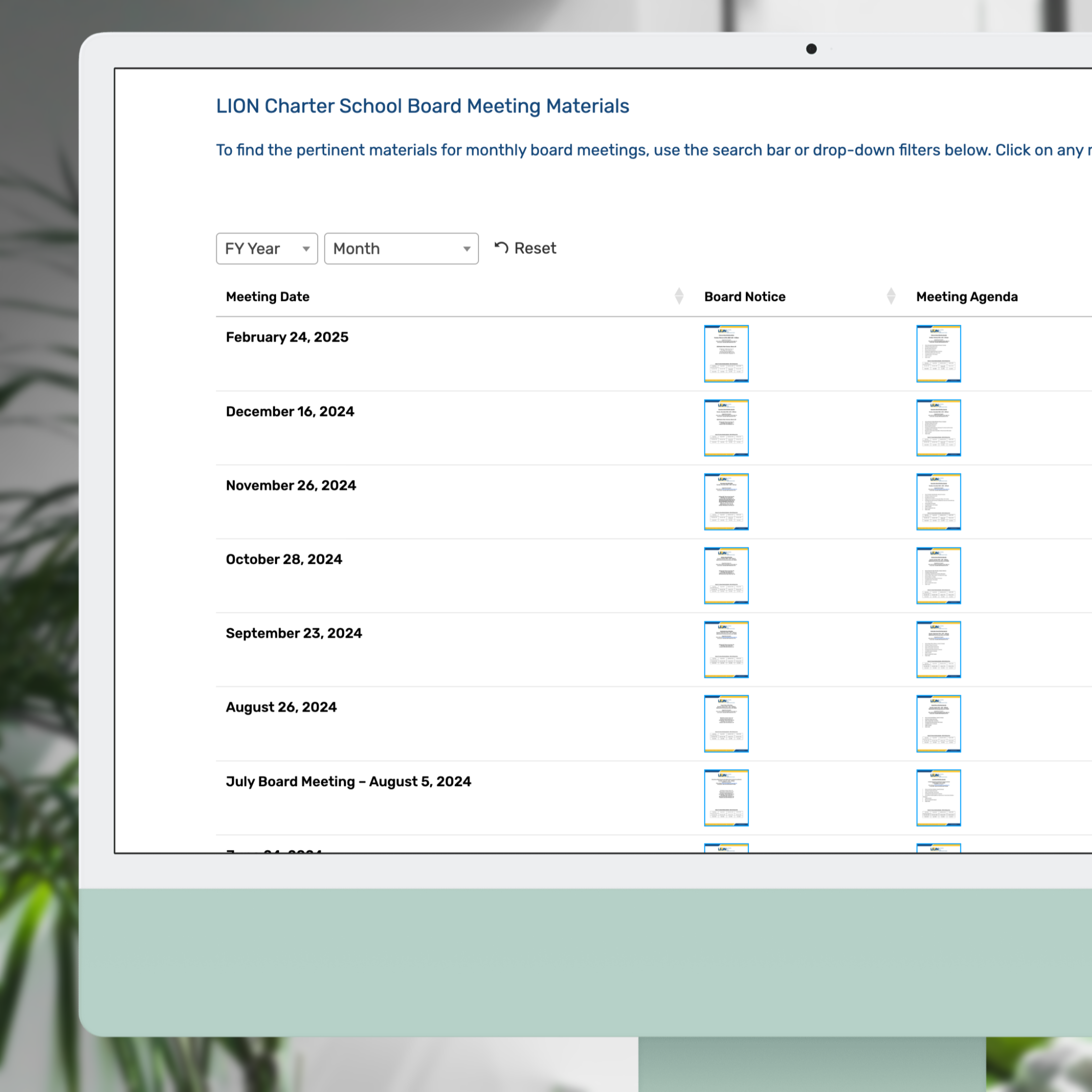 LION charter school board using posts table pro LION charter school board using posts table pro to manage public and private document access