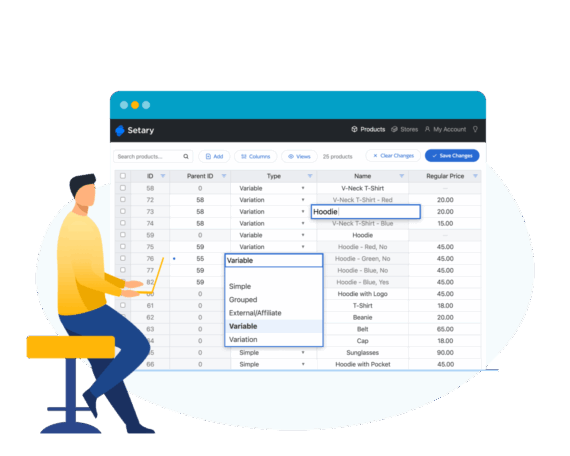 Setary WooCommerce bulk edit plugin
