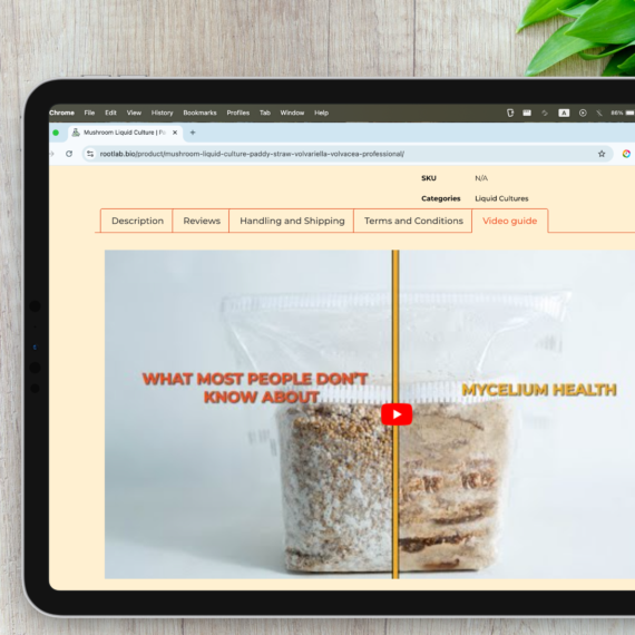 Rootlab uses product tabs to show extra product information