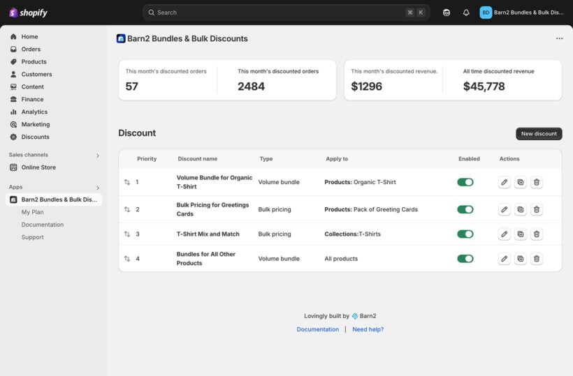 Barn2 Bundles & Bulk Discounts screenshot all discounts