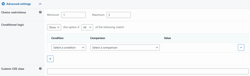 Advanced settings