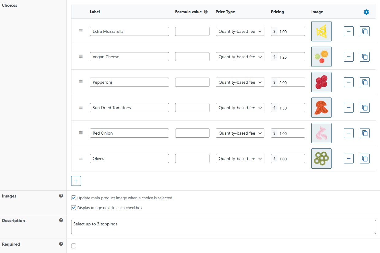 Add Multiple Choice Fields to WooCommerce Products
