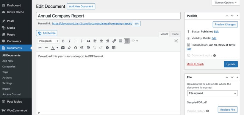 Add PDF Download to WordPress