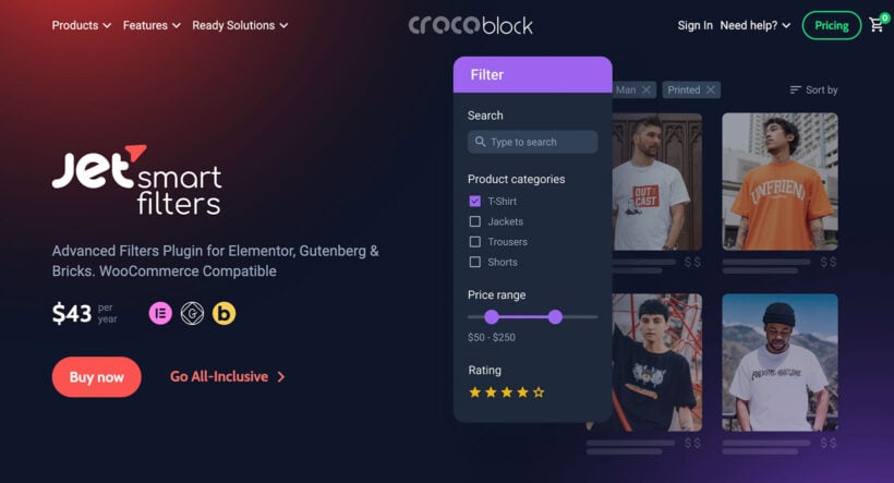 JetSmartFilters WooCommerce filter plugin