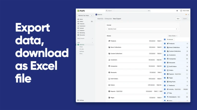 Matrixity Shopify app