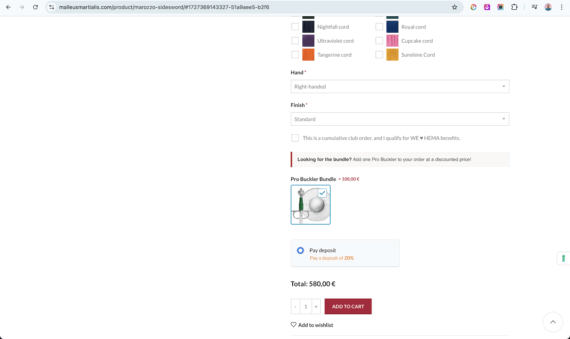 Additional options including add-ons and upsells