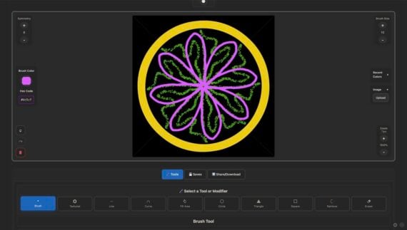 Mandalafy design tool for creating custom and personal designs