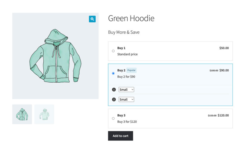 WooCommerce volume bundles plugin