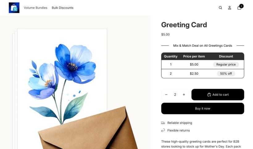 Bulk pricing buy 1 get 1 free