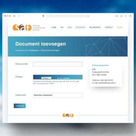 Dutch healthcare website uses Document Library Pro to manage document uploads and sharing
