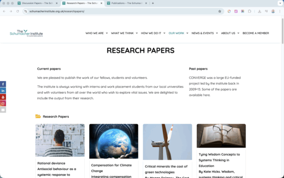 Research papers document library for charity website
