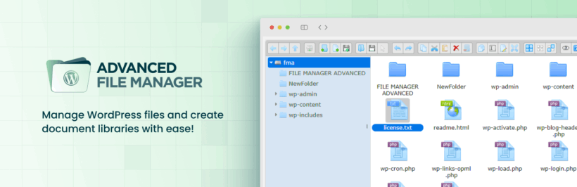 Advanced File Manager plugin for WordPress