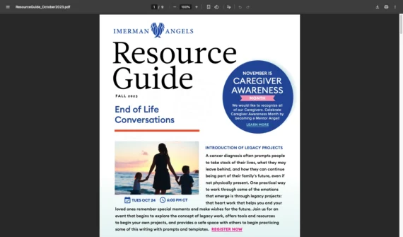 Visitors can download and view any of the resources in the nonprofit website's library.