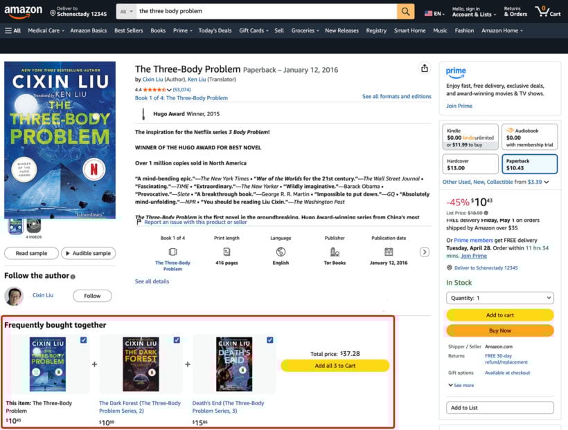 Amazon add frequently bought together to cart