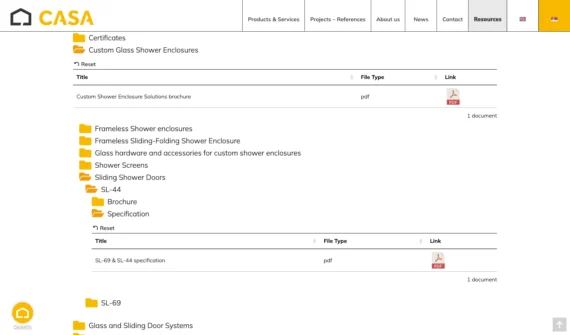 architecture and hardware WordPress technical document library organized with nested folders