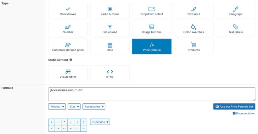 Price formula to give discount on multi buy in category