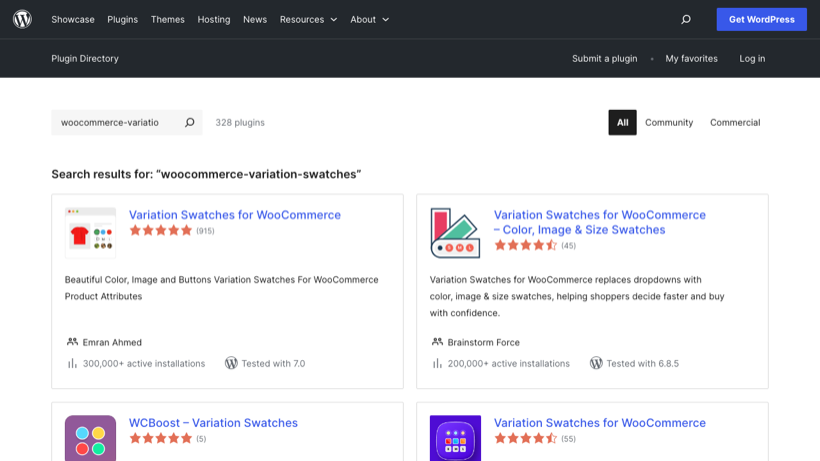WooCommerce Variation Swatches by GetWooPlugins plugin page on WordPress.org