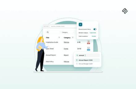 A searchable document library for any website
