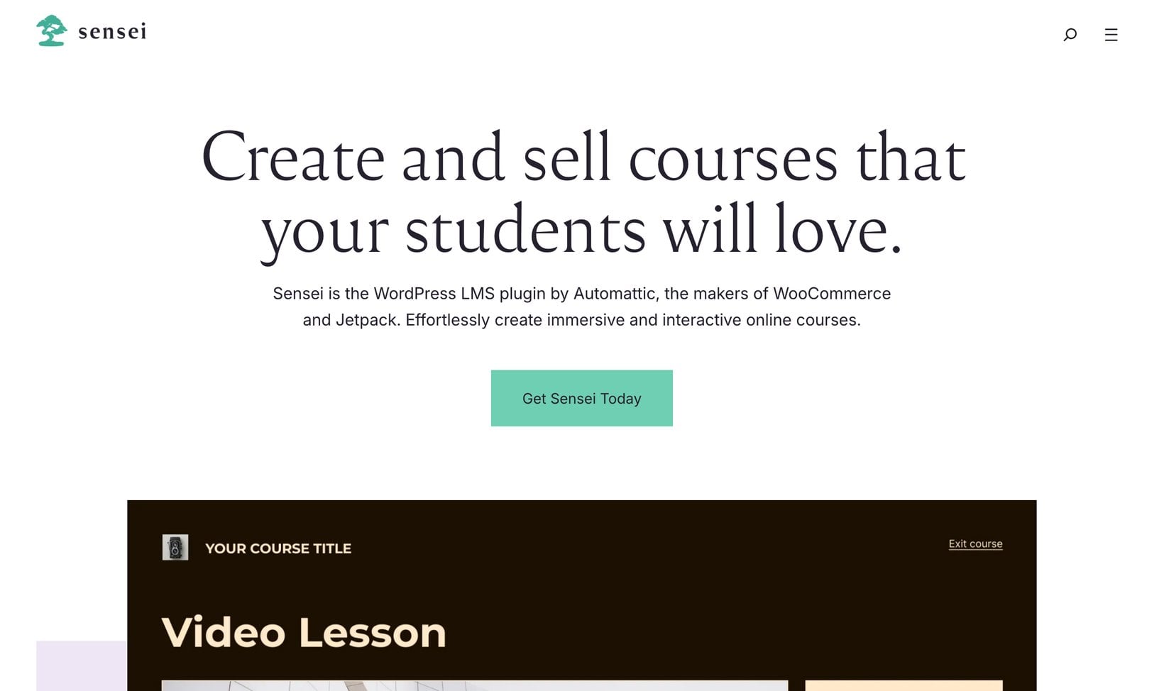 Sensei LMS is a WooCommerce LMS from the makers of WooCommerce