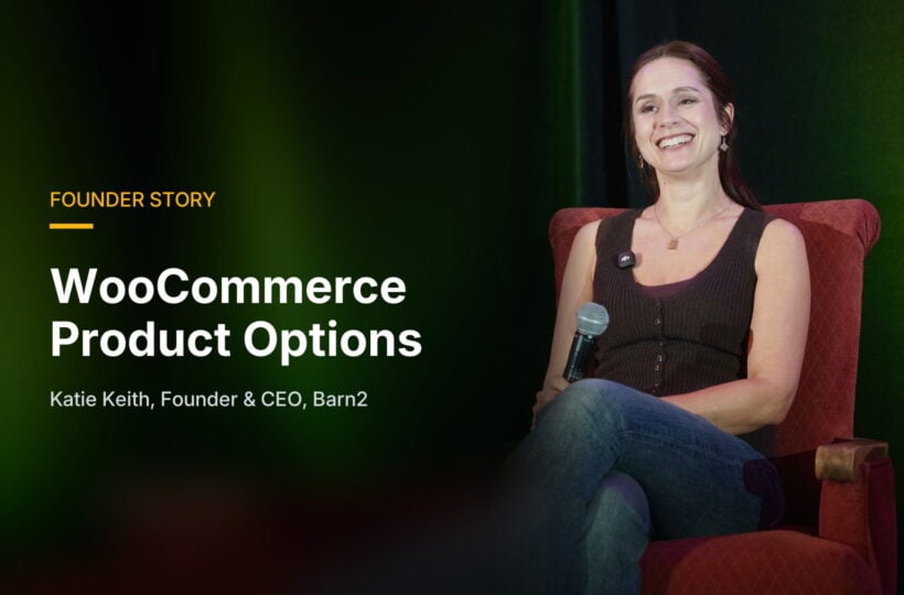 Katie Keith, Founder and CEO of Barn2, speaking on stage