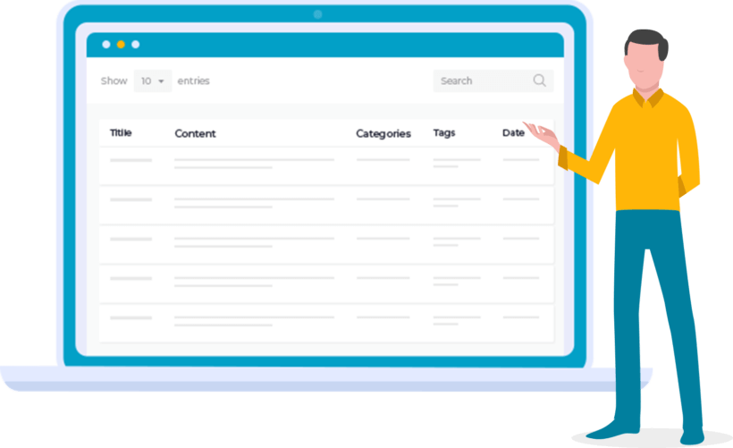 Posts Table With Search Sort