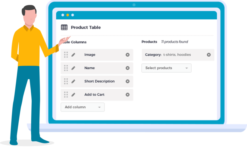 Gutenbrug Block for WooCommerce Product table free