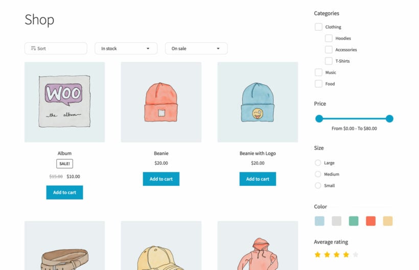 Shop - HUSKY - WooCommerce Products Filter demo