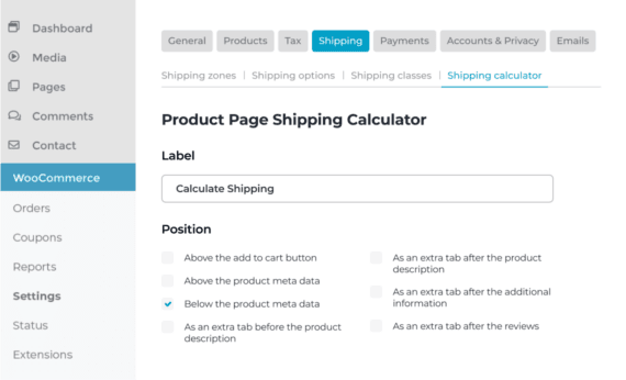 Customizable Shipping Calculator
